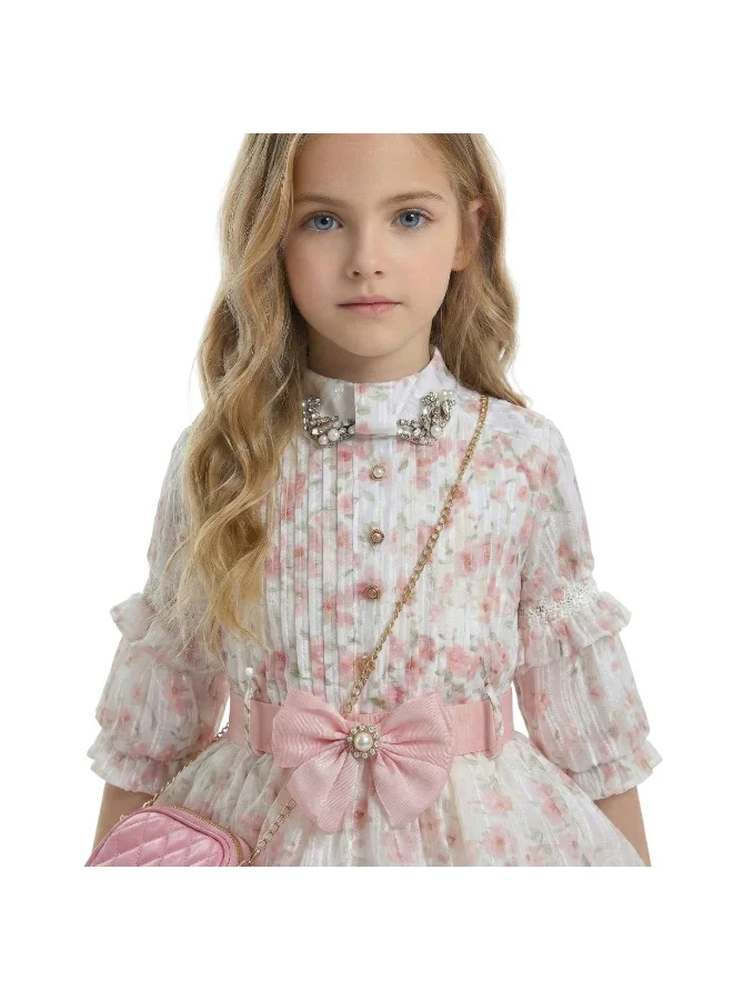 Bidani Safa Purple Pink Dress with Bag